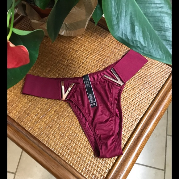 Victoria's Secret Other - VICTORIA’S SECRET “V” Rose Golden Hardware Panties Size S